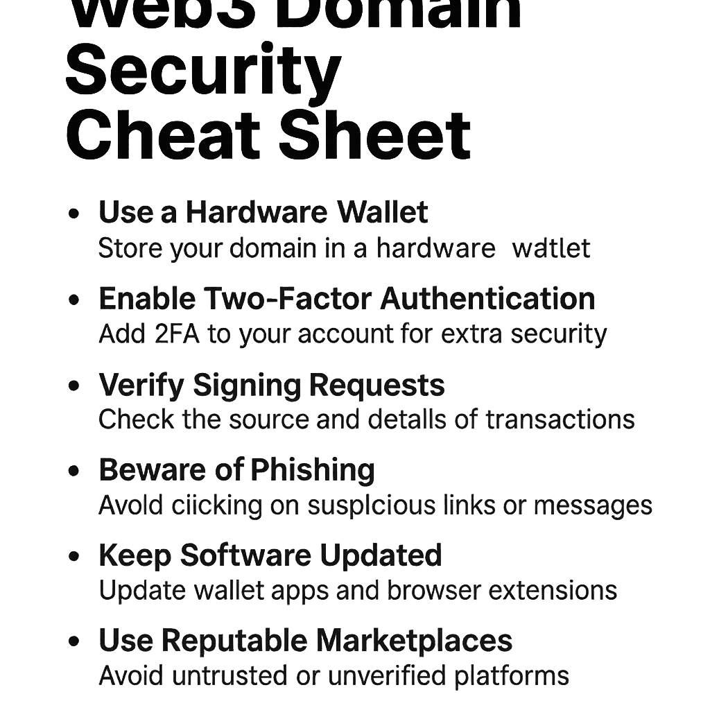Your Web3 Domain Security Cheat Sheet