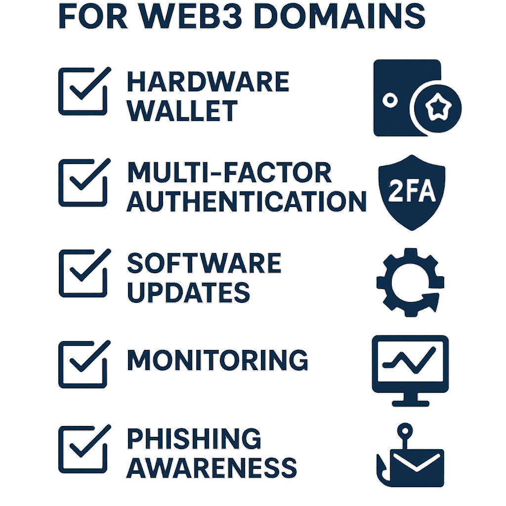 Security best practice checklist for Web3 domains