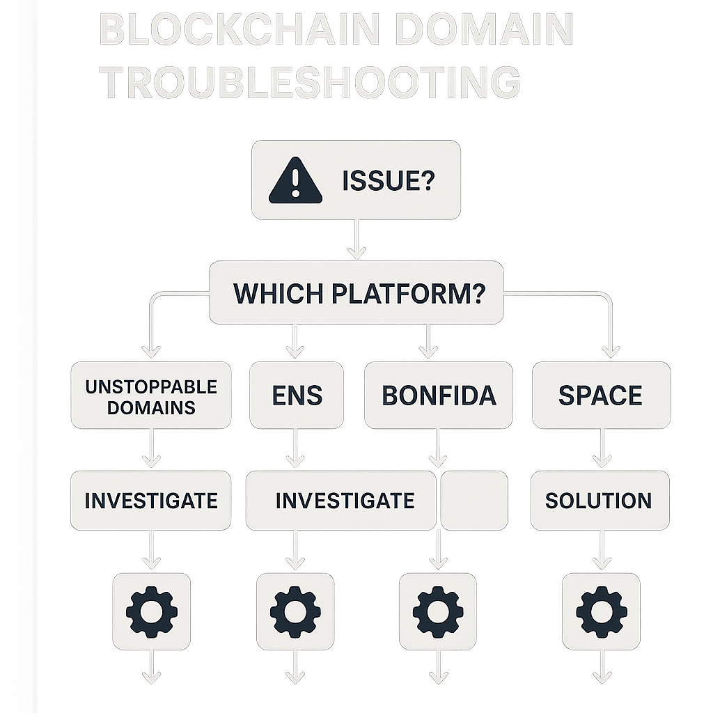 Troubleshooting blockchain domain issues for top platforms