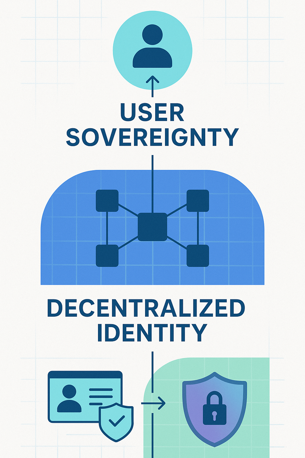 Visualization of how decentralized identity and user control enhance freedom of speech online.
